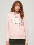 Superdry Reworked Classics Graphic Hoodie, Somon Pink Marl