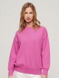 Superdry Essential Boxy Fit Logo Sweatshirt, Flash Pink