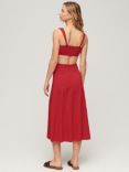 Superdry Jersey Cutout Midi Dress, Tango Red