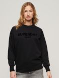 Superdry Sport Luxe Crew Sweatshirt, Black