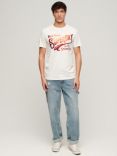 Superdry Metallic Workwear Graphic T-Shirt, Winter White Slub