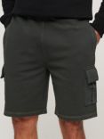 Superdry Contrast Stitch Cargo Shorts, Washed Black
