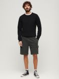 Superdry Contrast Stitch Cargo Shorts, Washed Black
