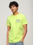 Superdry Neon Cotton T-Shirt, Neon Yellow