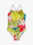 Angels by Accessorize Kids' Banana Botanical Print Frill Swimsuit, Multi
