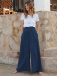 NRBY Pippi Textured Cotton Wide Leg Trousers