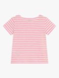 Petit Bateau Kids' Stripe T-Shirt, Avalanche/Shocking