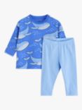 Lindex Baby Whale Top & Leggings Set, Blue