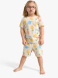 Lindex Kids' Fruit Print Short Pyjamas, Beige/Multi