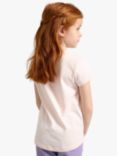 Lindex Kids' Butterfly Flower Print T-Shirt, Light Pink/Multi