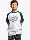 Santa Cruz Kids' Breaker Dot Short Sleeve T-Shirt, White