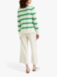 Chinti & Parker Lace Stitch Jumper, Green/Cream