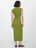 Mango Meringue Textured Bodycon Maxi Dress, Green