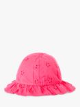 Benetton Baby Broderie Anglaise Sun Hat, Magenta Red