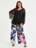 Scarlett & Jo Abstract Floral Print Wide Leg Lounge Trousers, Multi