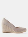 Mint Velvet Suede Espadrille Wedges, Natural