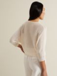 Phase Eight Malti Fine Knit Cowl Neck Top, Ivory