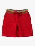 Little Green Radicals Baby Organic Cotton Jogger Shorts, Red Marl