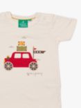 Little Green Radicals Baby Car Journey T-Shirt, Cream