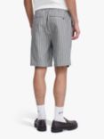 Casual Friday Phelix Linen Mix Striped Shorts, Navy/White