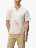J.Lindeberg Donso Fil Coupe Floral Shirt, Cloud White, Cloud White
