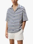 J.Lindeberg Tiro Resort Stripe Shirt, Blue/White