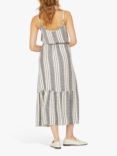 Sisters Point Islea Loose Fit Belted Maxi Dress, Cream/Navy