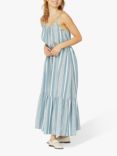 Sisters Point Inga Striped Summer Maxi Dress, Ocean Comb