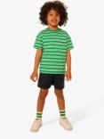 Petit Bateau Kids' Stripe T-Shirt, Prado/Avalanche
