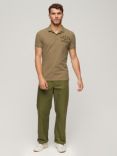 Superdry Superstate Polo Shirt, Tan Brown Fleck Marl