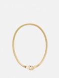 Jigsaw Snake Chain Necklace, Gold