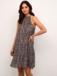 KAFFE Vita Leopard Print Short Dress, Multi