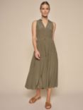 MOS MOSH Sabri Solida Sleeveless Midi Dress, Dusty Olive
