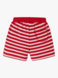 Frugi Baby Ellis Organic Cotton Stripe Shorts, True Red
