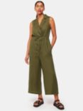 Whistles Bella Linen Wrap Neck Jumpsuit