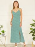 Yumi Ditsy Print Maxi Dress, Green