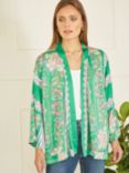Mela London Paisley Print Kimono, Green/Multi