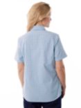 Rohan Eave Short Sleeve Gingham Shirt, Chambray Blue