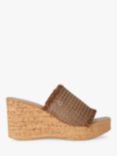 Carvela Maple Woven Leather Wedge Sandals, Tan