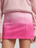 Superdry Essential Dip Dye Skirt, Hot Pink/Pale Pink