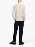 SISLEY Cotton Blend Marl Jumper, Beige