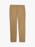 SISLEY Slim Fit Cotton Twill Trousers, Camel