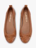 Carvela Evie Leather Ballet Shoes, Brown Tan