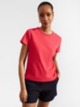 Hobbs Adaline Cotton Slub T-Shirt, Rouge Pink