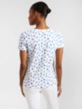 Hobbs Pixie Seashell Print T-Shirt, Ivory/Blue