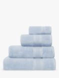 Jasper Conran London Zero Twist Cotton Fast Drying Towel, Pale Blue