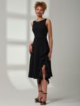 Jolie Moi Haylen Frill Midi Dress, Black