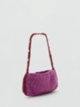 Mango Vali Crochet Seashell Handbag, Medium Purple