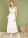 Yumi Lace Maxi Dress, White