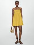 Mango Ziti Mini Dress, Yellow